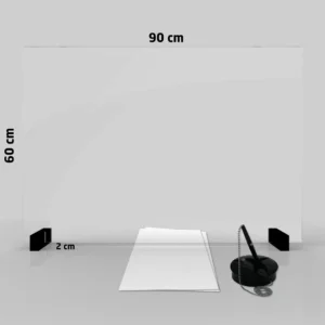 Barriera antibatterica in vetro 4 mm