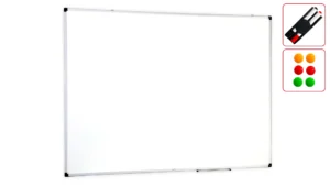 Lavagna bianca magnetica cancellabile 180x120 cm cornice in alluminio + set di accessori
