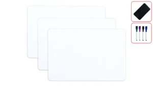 Foglio magnetico cancellabile a secco 30,5x20cm - bianco + set di accessori