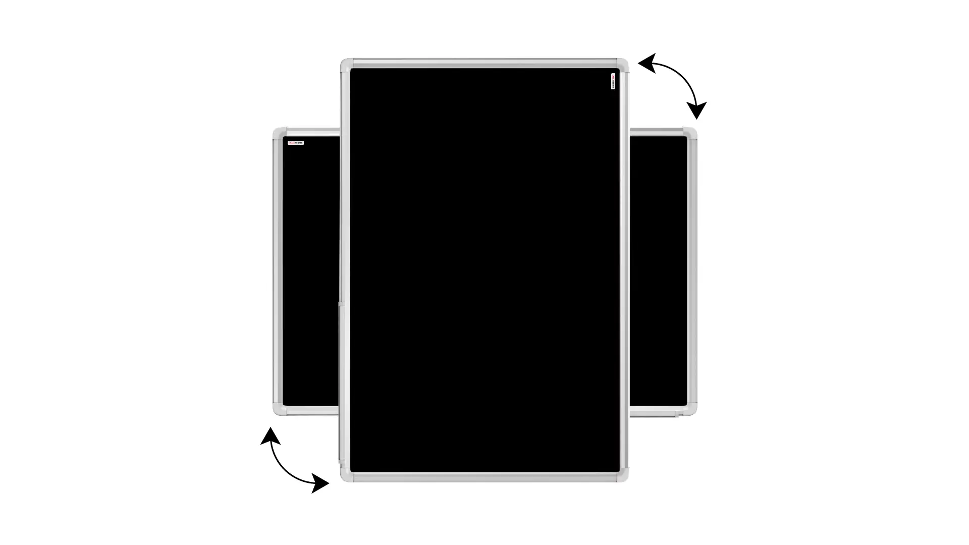 Lavagna magnetica da gesso nera 240x120 cm cornice EXPO - immagine 5