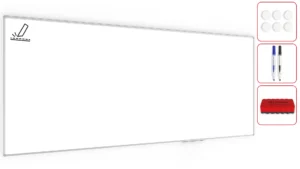 Lavagna magnetica bianca smaltata (cornice in alluminio anodizzato EXPO) 300x120 cm