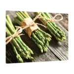 Tagliere Coprifornelli in Vetro Universale ASPARAGI 30x40cm Protezione per Piani Cottura, Piano di Lavoro, in Vetro Temperato, Decorazione Cucina