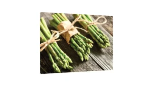 Tagliere Coprifornelli in Vetro Universale ASPARAGI 30x40cm Protezione per Piani Cottura, Piano di Lavoro, in Vetro Temperato, Decorazione Cucina