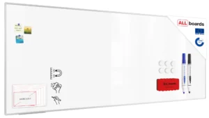 Lavagna magnetica bianca cancellabile a secco (cornice in alluminio EXPO) 300x120cm