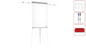 Lavagna a fogli mobili magnetica cancellabile a secco con bracci estendibili 100x70 cm