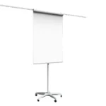 Lavagna a fogli mobili magnetica mobile su ruote con bracci estendibili 100x70 cm