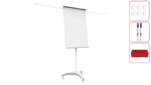 Lavagna a fogli mobili magnetica mobile su ruote 100x70 cm EXCLUSIVE