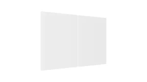 Tagliere Coprifornelli in Vetro Universale BIANCO 2 Pezzi, Protezione per Piani Cottura, Piano di Lavoro, in Vetro Temperato, Decorazione Cucina, 52x30cm