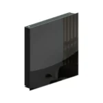 Cassetta armadietto portachiavi in vetro magnetico nero 30x30 cm