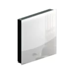 Cassetta armadietto portachiavi in vetro magnetico bianca 30x30 cm
