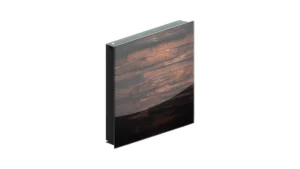 Cassetta armadietto portachiavi in vetro magnetica 30x30 cm LEGNO SCURO