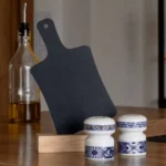 ALLboards Lavagnetta per gesso bifacciale TAGLIERE FORMA DEL TAGLIERE per Menu Tavolo - set 4 pezzi