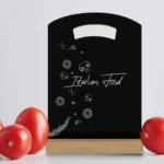Lavagnetta per gesso bifacciale con presa alta per Menu Tavolo – set 4 pezzi