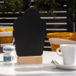ALLboards Lavagnetta per gesso bifacciale GELATO FORMA DI COPPA DI GELATO per Menu Tavolo - set 4 pezzi