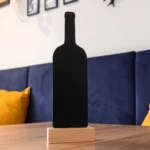 ALLboards Lavagnetta per gesso bifacciale VINO FORMA DI BOTTIGLIA DI VINO per Menu Tavolo - set 4 pezzi