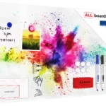 Lavagna magnetica in acciaio ESPLOSIONE DI COLORE HOLI 60x40 cm MetalBoards lastra con stampa adatta per tutti i tipi di calamite + set di accessori GRATIS