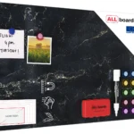 Lavagna magnetica in acciaio MARMO NERO 60x40cm MetalBoards lastra adatta per tutti i tipi di calamite + set di accessori GRATIS