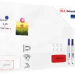 Lavagna magnetica in acciaio BIANCA WHITE 60x40 cm MetalBoards adatta per tutti i tipi di calamite + set di accessori GRATIS