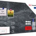 Lavagna magnetica in acciaio PIETRA SCURA 60x40cm METALboards lastra adatta per tutti i tipi di calamite + set di accessori GRATIS