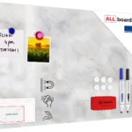 Lavagna magnetica in acciaio MARMO 60x40cm METALboards lastra adatta per tutti i tipi di calamite + set di accessori GRATIS