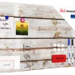 Lavagna magnetica in acciaio LEGNO BIANCO 60x40cm METALboards lastra adatta per tutti i tipi di calamite + set di accessori GRATIS