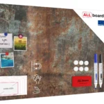 Lavagna magnetica in acciaio RUGGINE 90x60 cm MetalBoards lastra con stampa adatta per tutti i tipi di calamite + set di accessori GRATIS