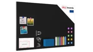 Lavagna magnetica 90×60 cm da GESSO NERA CHALKBOARD Metalboards+ accessori