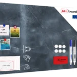 Lavagna magnetica in acciaio ANTRACITE MARMO 90x60cm MetalBoards+ Accessori