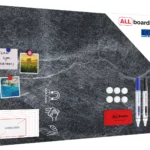 Lavagna magnetica in acciaio PEITRA SCURA 90x60cm METALboards lastra adatta per tutti i tipi di calamite + set di accessori GRATIS