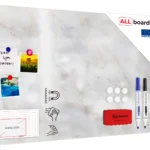 Lavagna magnetica in acciaio MARMO 90x60cm METALboards lastra adatta per tutti i tipi di calamite + set di accessori GRATIS