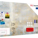 Lavagna magnetica in acciaio CEMENTO DORATO 90x60cm METALboards lastra adatta per tutti i tipi di calamite + set di accessori GRATIS