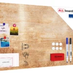 Lavagna magnetica in acciaio LEGNO NATURALE 90x60cm METALboards lastra adatta per tutti i tipi di calamite + set di accessori GRATIS