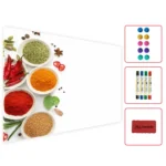 Lavagna magnetica in acciaio SPEZIE 60x40 cm MetalBoards lastra con stampa adatta per tutti i tipi di calamite + set di accessori GRATIS