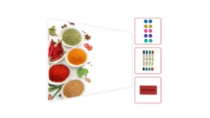 Lavagna magnetica in acciaio SPEZIE 60x40 cm MetalBoards lastra con stampa adatta per tutti i tipi di calamite + set di accessori GRATIS