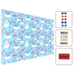 Lavagna magnetica in acciaio PRINCIPESSE UNICORNI CASTELLO ROSA 60x40 cm MetalBoards lastra con stampa adatta per tutti i tipi di calamite + set di accessori GRATIS