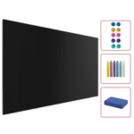 Lavagna magnetica 150×90 cm da GESSO NERA CHALKBOARD Metalboards+ accessori