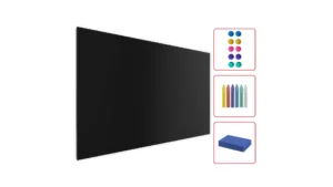 Lavagna magnetica 120×90 cm da GESSO NERA CHALKBOARD Metalboards+ accessori