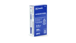 Pennarello cancellabile a secco blu - set 10 pezzi per lavagne bianche / in vetro