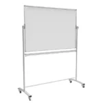 Lavagna magnetica cancellabile a secco mobile a due lati e supporto orientabile su rotelle 160x120 cm PREMIUM