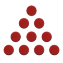 Calamite per lavagne magnetiche da 20mm - 10 pezzi ROSSE