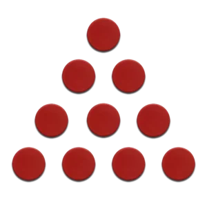 Calamite per lavagne magnetiche da 20mm - 10 pezzi ROSSE