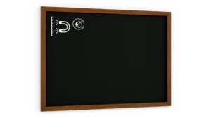 Lavagna MAGNETICA nera da gesso in cornice di legno 100x80 cm
