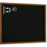 Lavagna MAGNETICA nera da gesso in cornice di legno 120x90 cm