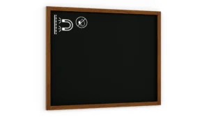 Lavagna MAGNETICA nera da gesso in cornice di legno 120x90 cm