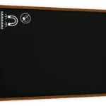 Lavagna MAGNETICA nera da gesso in cornice di legno 180x120 cm
