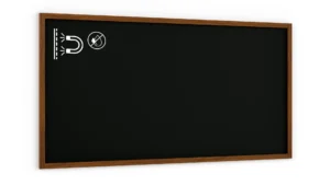 Lavagna MAGNETICA nera da gesso in cornice di legno 200x100 cm