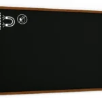 Lavagna MAGNETICA nera da gesso in cornice di legno 200x120 cm
