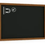 Lavagna MAGNETICA nera da gesso in cornice di legno 60x40 cm