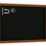 Lavagna MAGNETICA nera da gesso in cornice di legno 90x60 cm