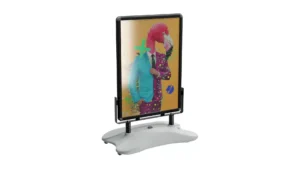 Cavalletto espositore pubblicitario Waterbase B1 – struttura in alluminio nero